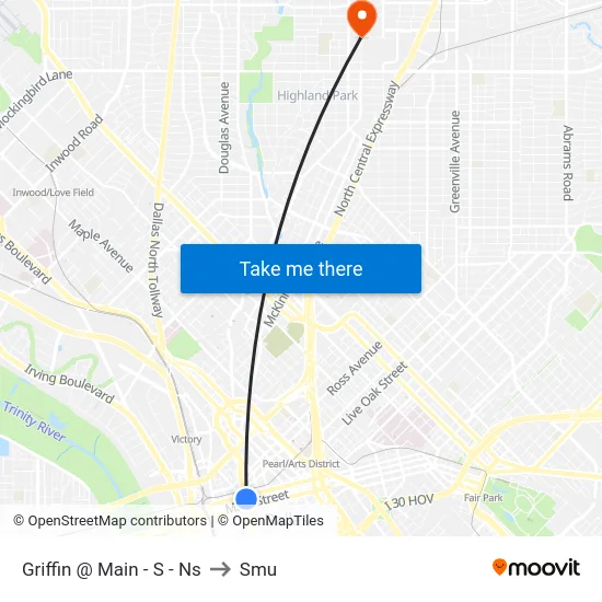 Griffin @ Main - S - Ns to Smu map
