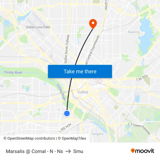 Marsalis @ Comal - N - Ns to Smu map