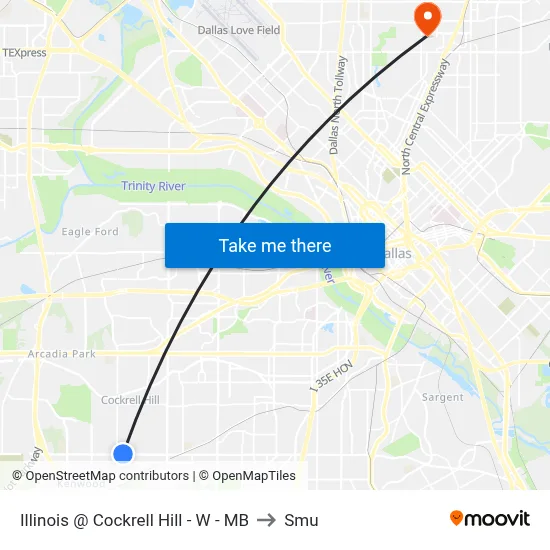 Illinois @ Cockrell Hill - W - MB to Smu map