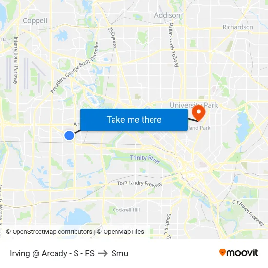 Irving @ Arcady - S - FS to Smu map