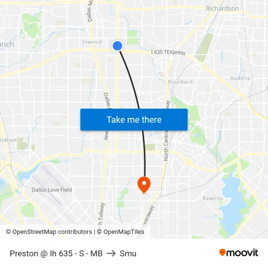 Preston @ Ih 635 - S - MB to Smu map