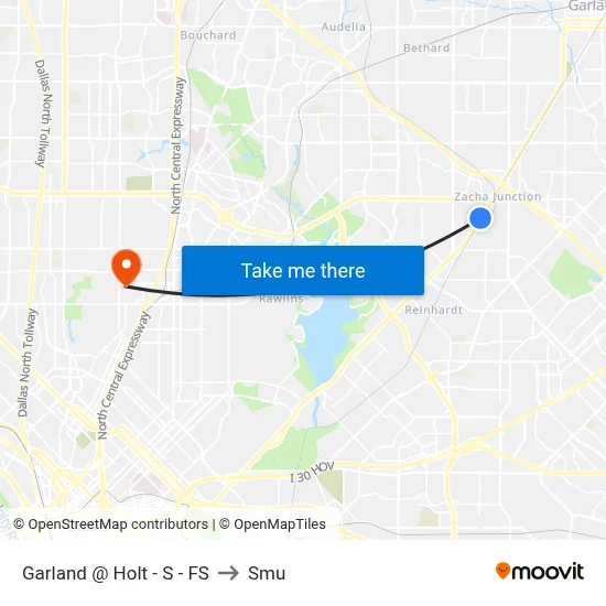 Garland @ Holt - S - FS to Smu map
