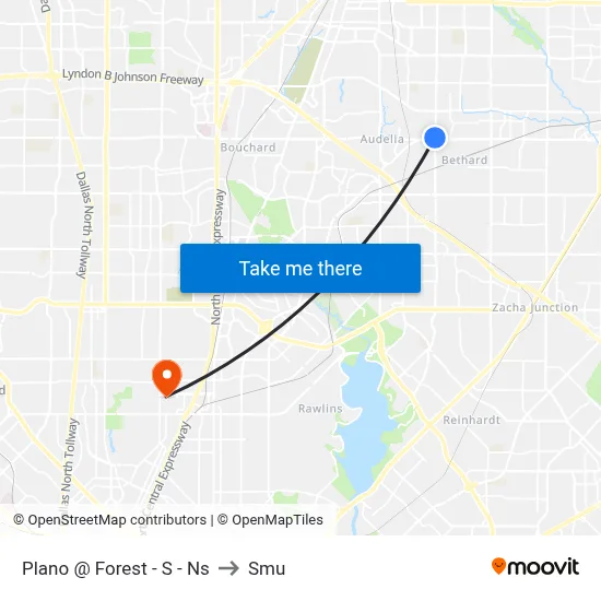 Plano @ Forest - S - Ns to Smu map