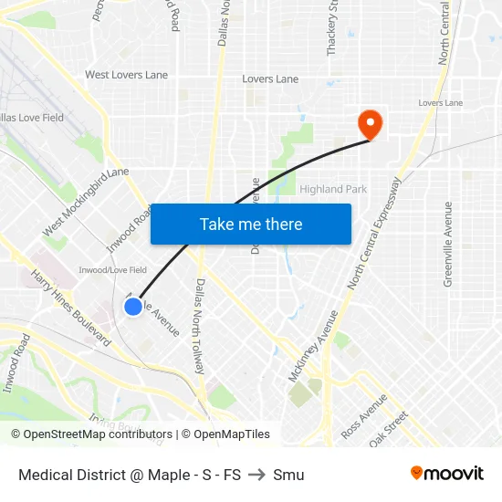 Medical District @ Maple - S - FS to Smu map