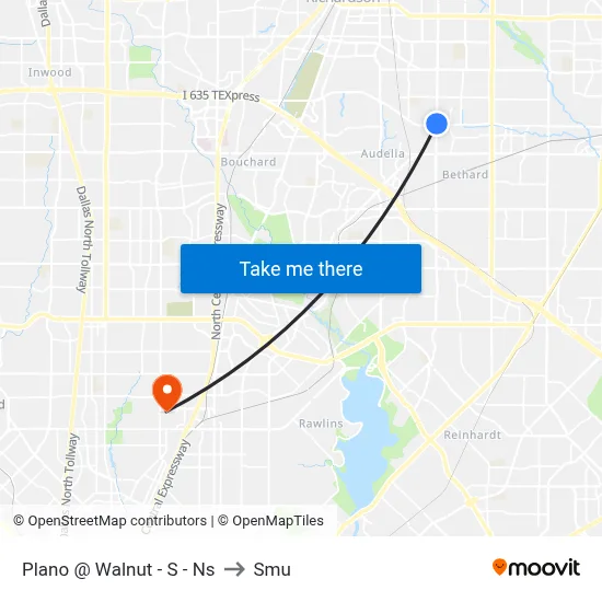 Plano @ Walnut - S - Ns to Smu map