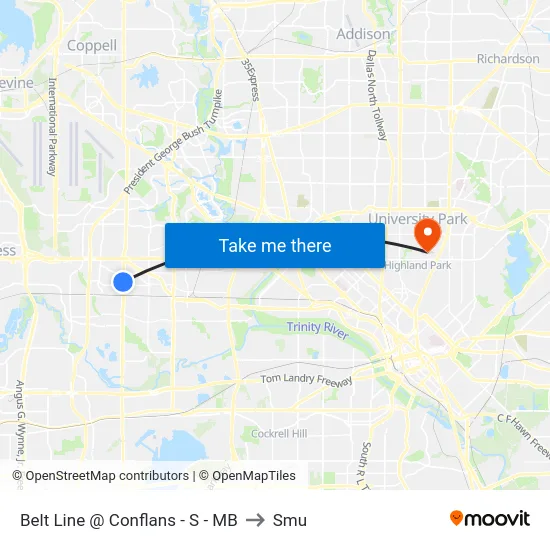 Belt Line @ Conflans - S - MB to Smu map
