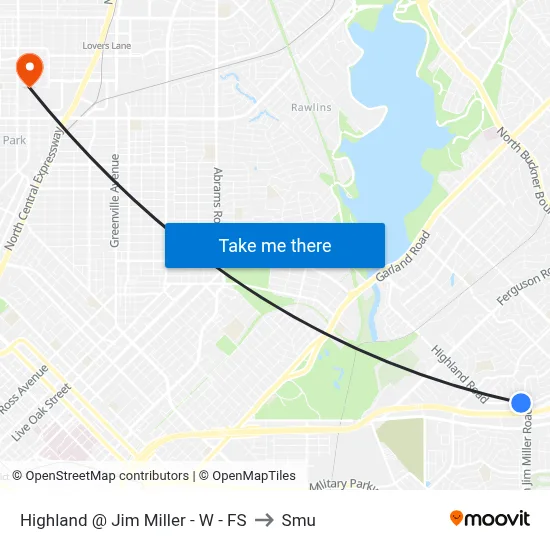 Highland @ Jim Miller - W - FS to Smu map