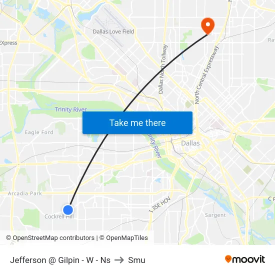 Jefferson @ Gilpin - W - Ns to Smu map