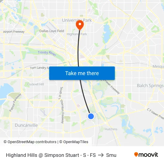 Highland Hills @ Simpson Stuart - S - FS to Smu map