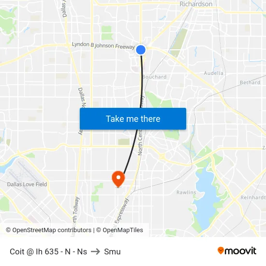 Coit @ Ih 635 - N - Ns to Smu map
