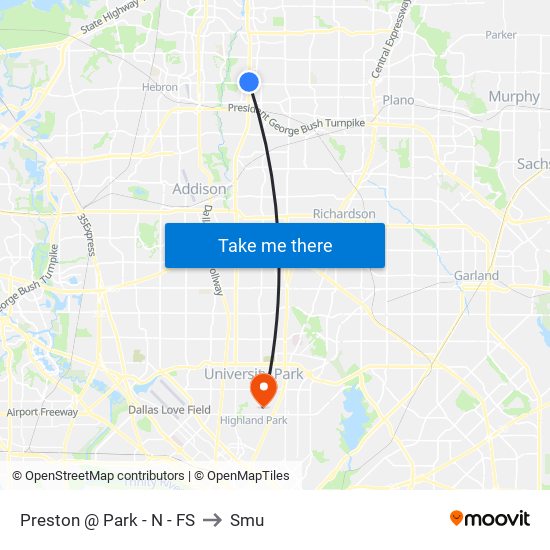 Preston @ Park - N - FS to Smu map