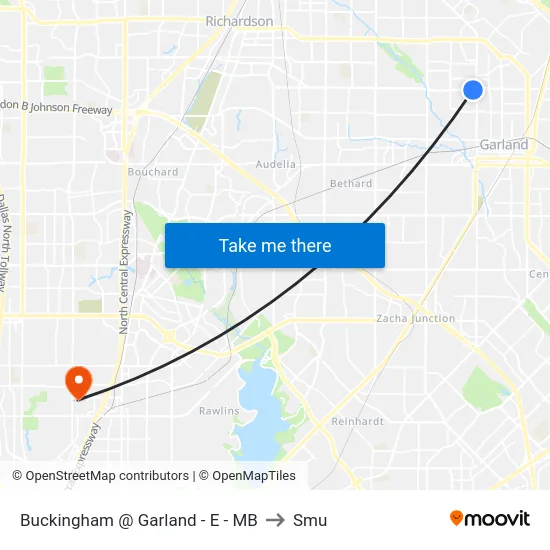 Buckingham @ Garland - E - MB to Smu map