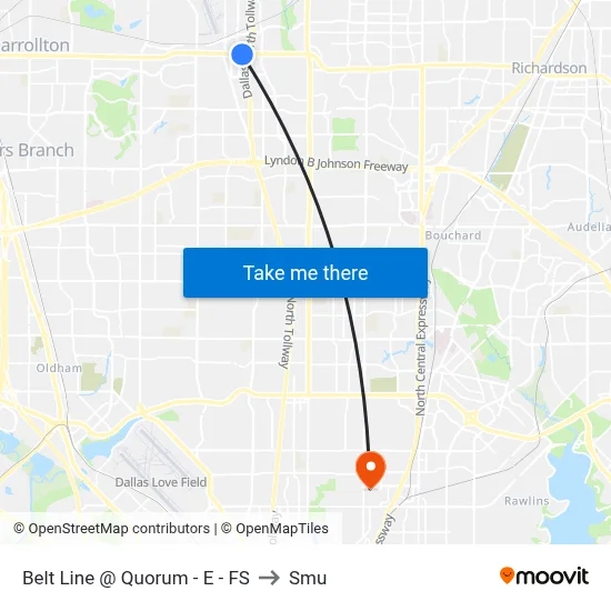 Belt Line @ Quorum - E - FS to Smu map