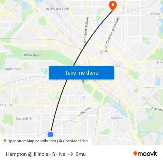 Hampton @ Illinois - S - Ns to Smu map