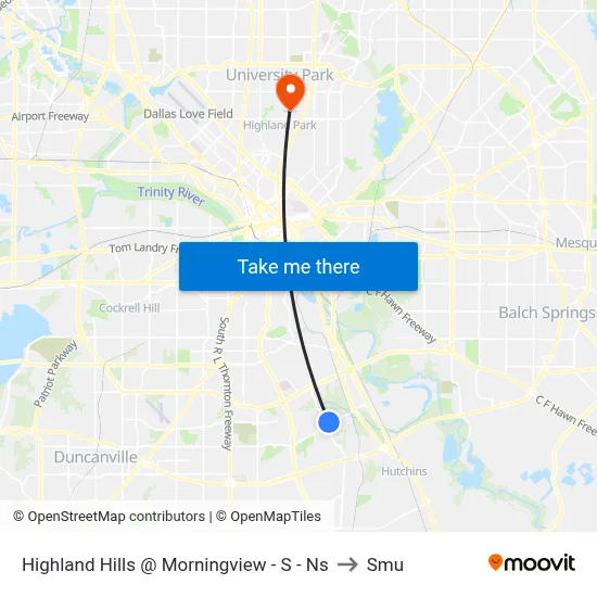 Highland Hills @ Morningview - S - Ns to Smu map