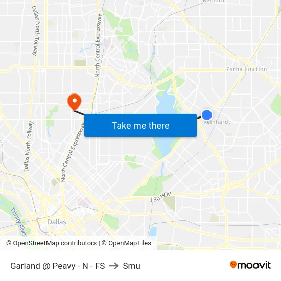 Garland @ Peavy - N - FS to Smu map