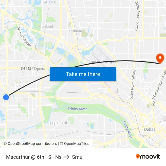 Macarthur @ 6th - S - Ns to Smu map