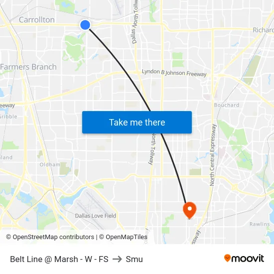 Belt Line @ Marsh - W - FS to Smu map