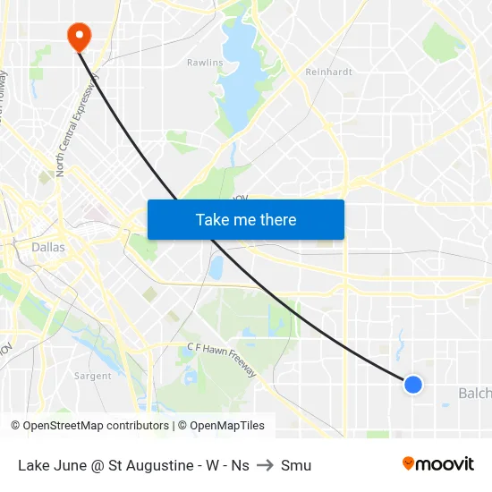 Lake June @ St Augustine - W - Ns to Smu map