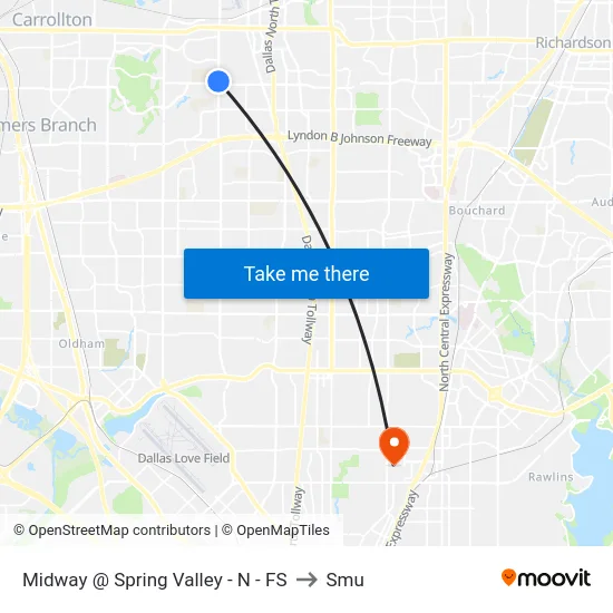 Midway @ Spring Valley - N - FS to Smu map