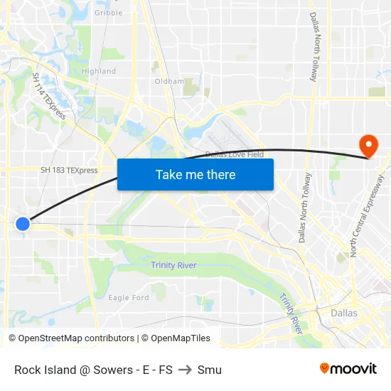 Rock Island @ Sowers - E - FS to Smu map