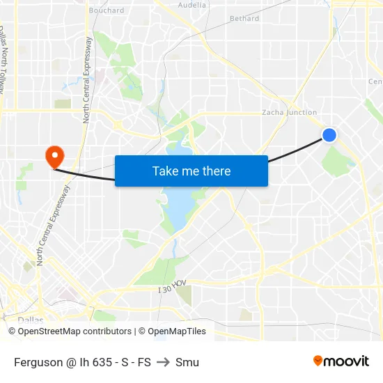 Ferguson @ Ih 635 - S - FS to Smu map