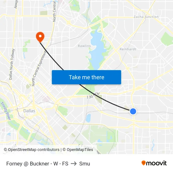 Forney @ Buckner - W - FS to Smu map