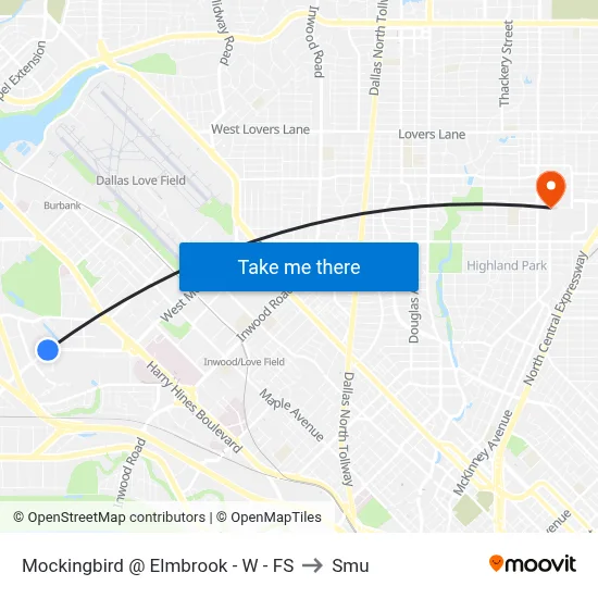 Mockingbird @ Elmbrook - W - FS to Smu map