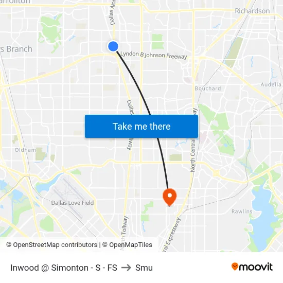 Inwood @ Simonton - S - FS to Smu map