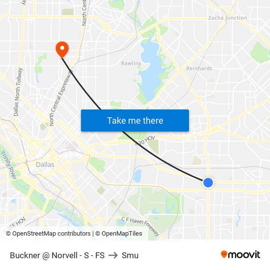 Buckner @ Norvell - S -  FS to Smu map