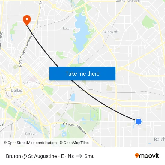 Bruton @ St Augustine - E - Ns to Smu map