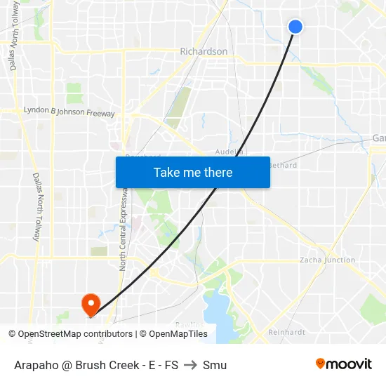 Arapaho @ Brush Creek - E - FS to Smu map