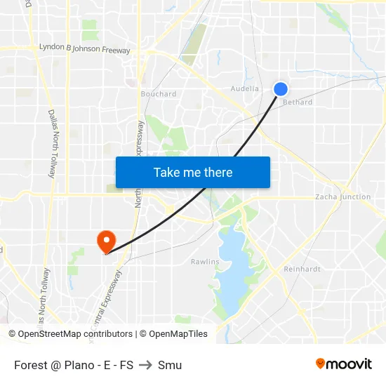 Forest @ Plano - E - FS to Smu map