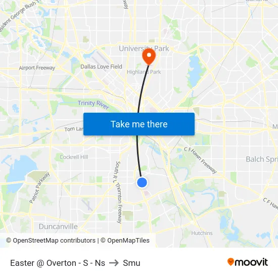 Easter @ Overton - S - Ns to Smu map