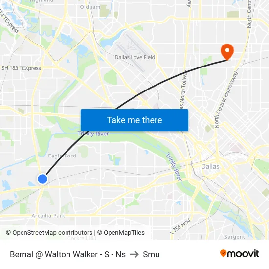 Bernal @ Walton Walker - S - Ns to Smu map