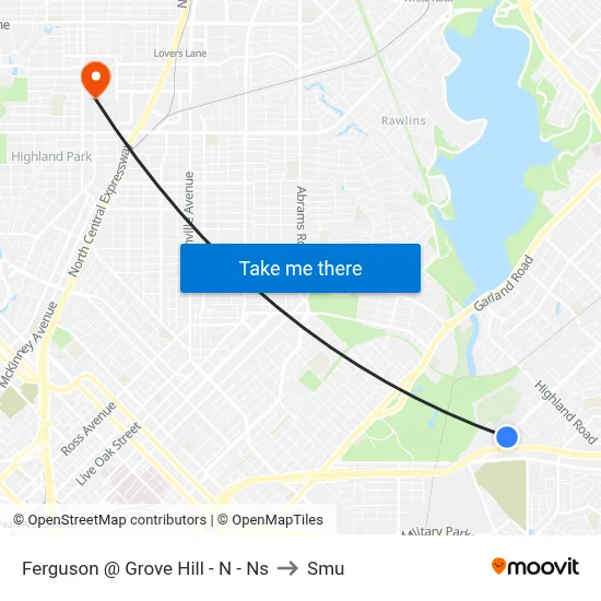 Ferguson @ Grove Hill - N - Ns to Smu map