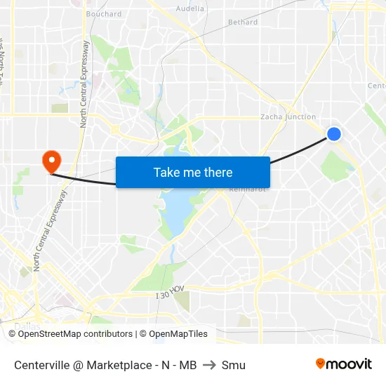 Centerville @ Marketplace - N - MB to Smu map