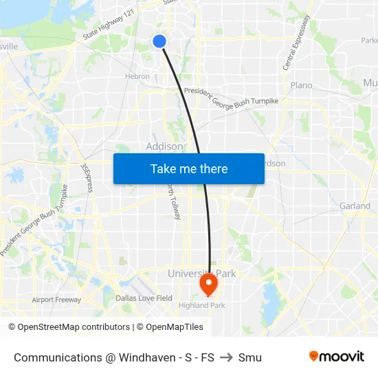 Communications @ Windhaven - S - FS to Smu map