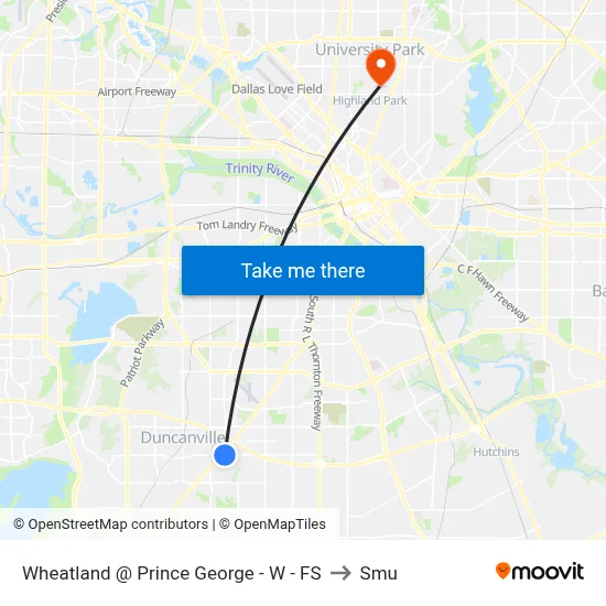 Wheatland @ Prince George - W - FS to Smu map