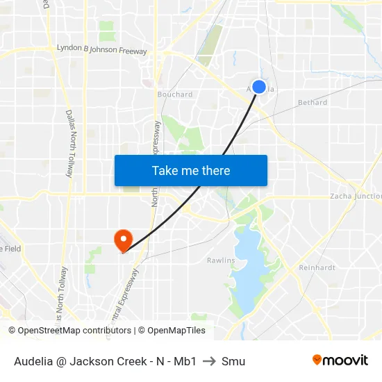 Audelia @ Jackson Creek - N - Mb1 to Smu map