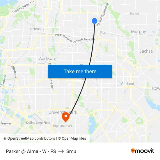 Parker @ Alma - W - FS to Smu map