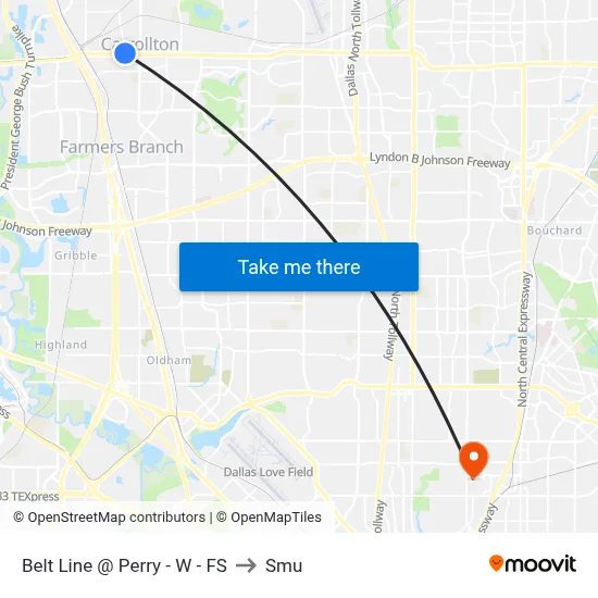Belt Line @ Perry - W - FS to Smu map