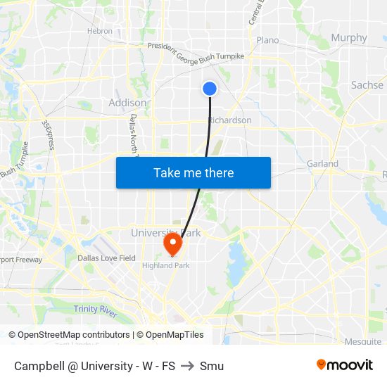 Campbell @ University - W - FS to Smu map