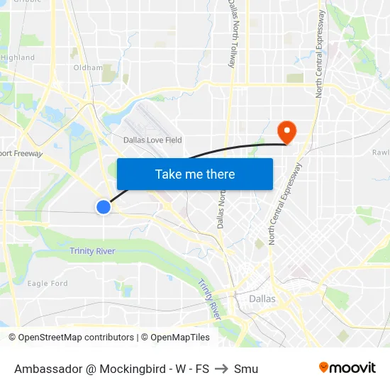 Ambassador @ Mockingbird - W - FS to Smu map