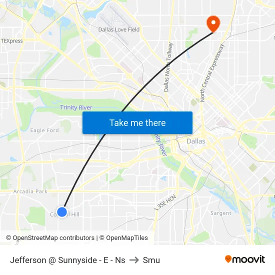 Jefferson @ Sunnyside - E - Ns to Smu map