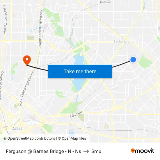 Ferguson @ Barnes Bridge - N - Ns to Smu map