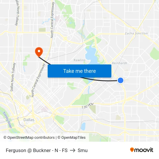 Ferguson @ Buckner - N - FS to Smu map