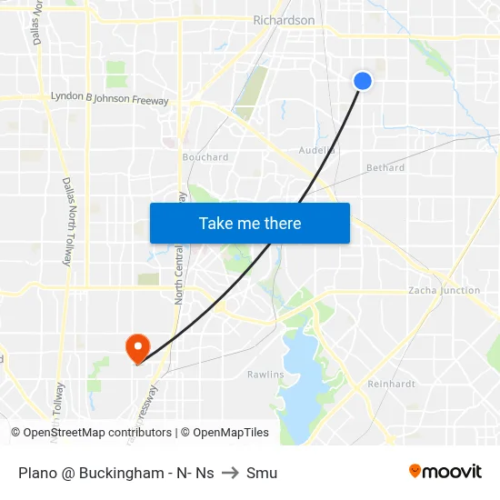 Plano @ Buckingham - N- Ns to Smu map