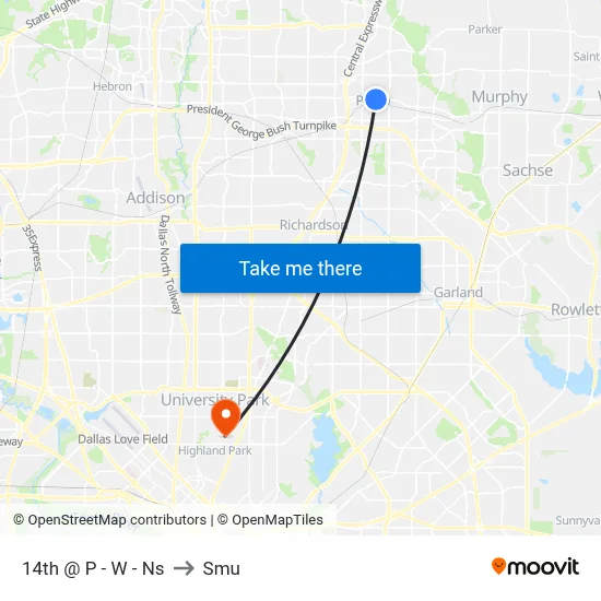 14th @ P - W - Ns to Smu map