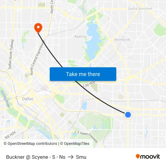 Buckner @ Scyene - S - Ns to Smu map